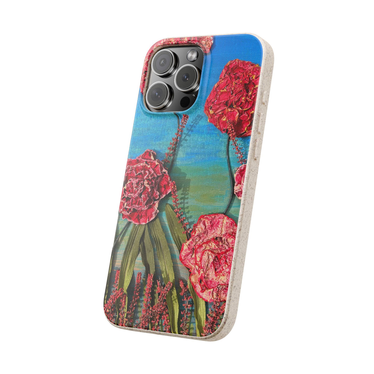 Biodegradable Floral Phone Case — Pink Carnation Eco-Friendly iPhone Cover