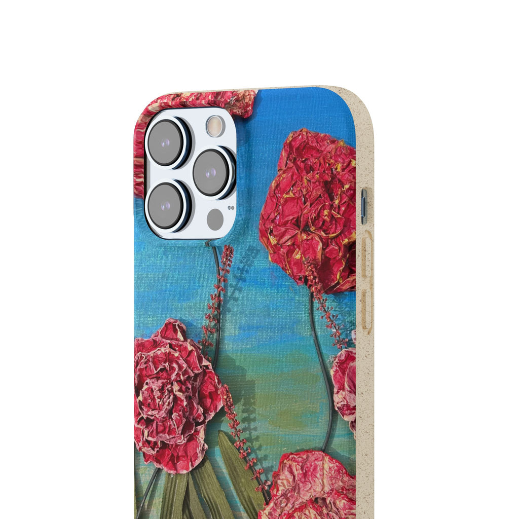Biodegradable Floral Phone Case — Pink Carnation Eco-Friendly iPhone Cover
