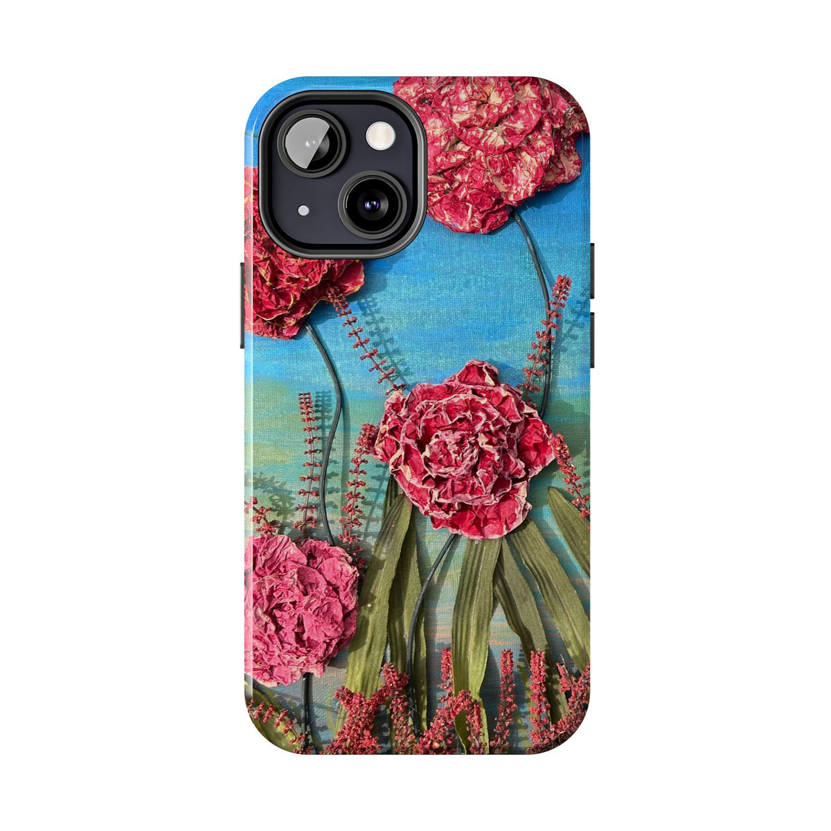 Pink Carnation Garden Tough Phone Case — Hand-Painted Floral, Faith-Inspired Protective Cover