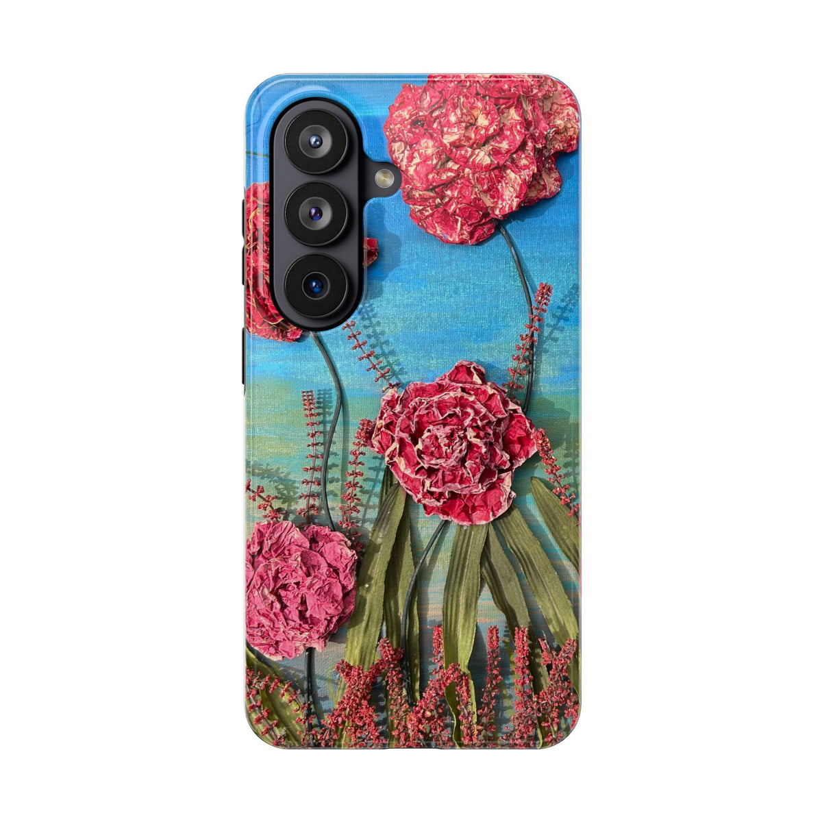 Pink Carnation Garden Tough Phone Case — Hand-Painted Floral, Faith-Inspired Protective Cover