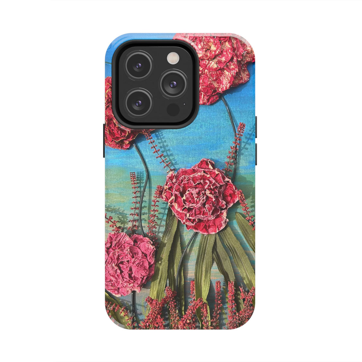 Pink Carnation Garden Tough Phone Case — Hand-Painted Floral, Faith-Inspired Protective Cover