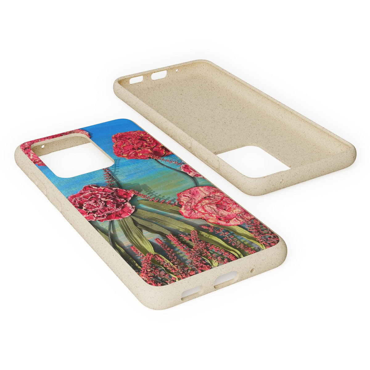 Biodegradable Floral Phone Case — Pink Carnation Eco-Friendly iPhone Cover