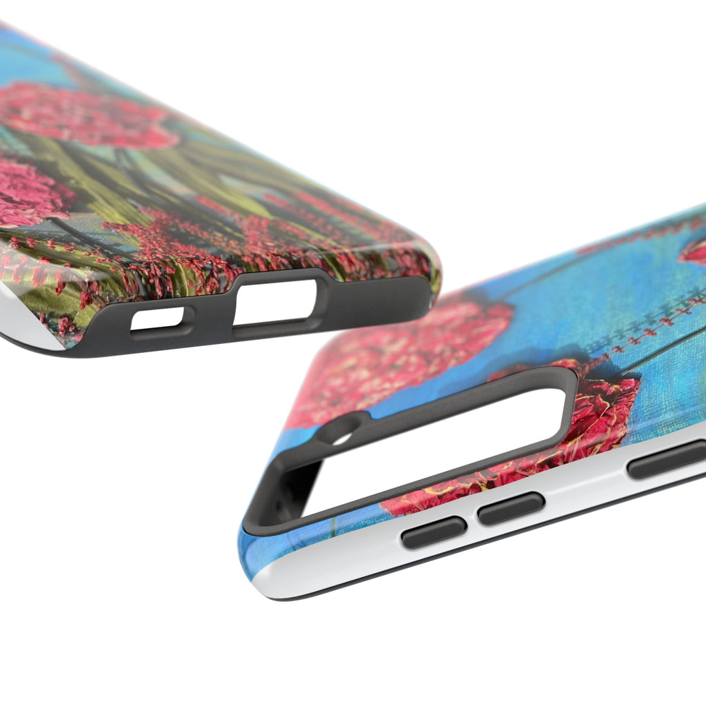 Pink Carnation Garden Tough Phone Case — Hand-Painted Floral, Faith-Inspired Protective Cover
