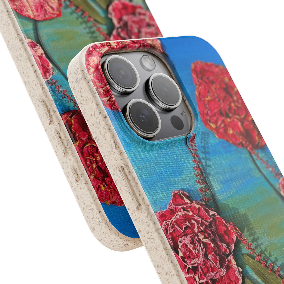 Biodegradable Floral Phone Case — Pink Carnation Eco-Friendly iPhone Cover