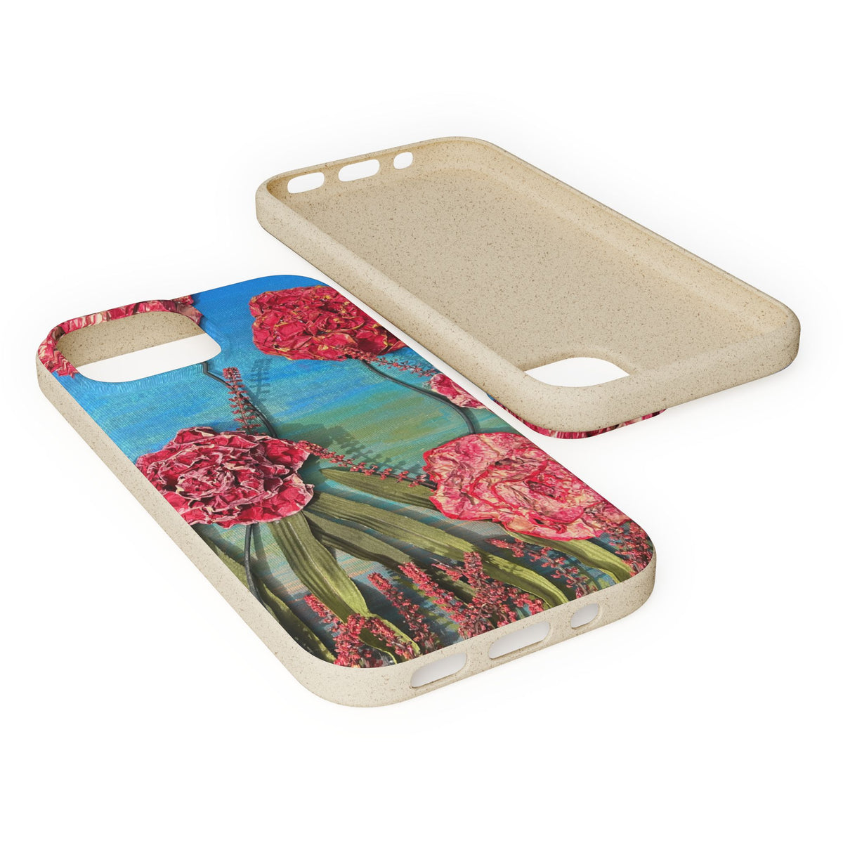 Biodegradable Floral Phone Case — Pink Carnation Eco-Friendly iPhone Cover