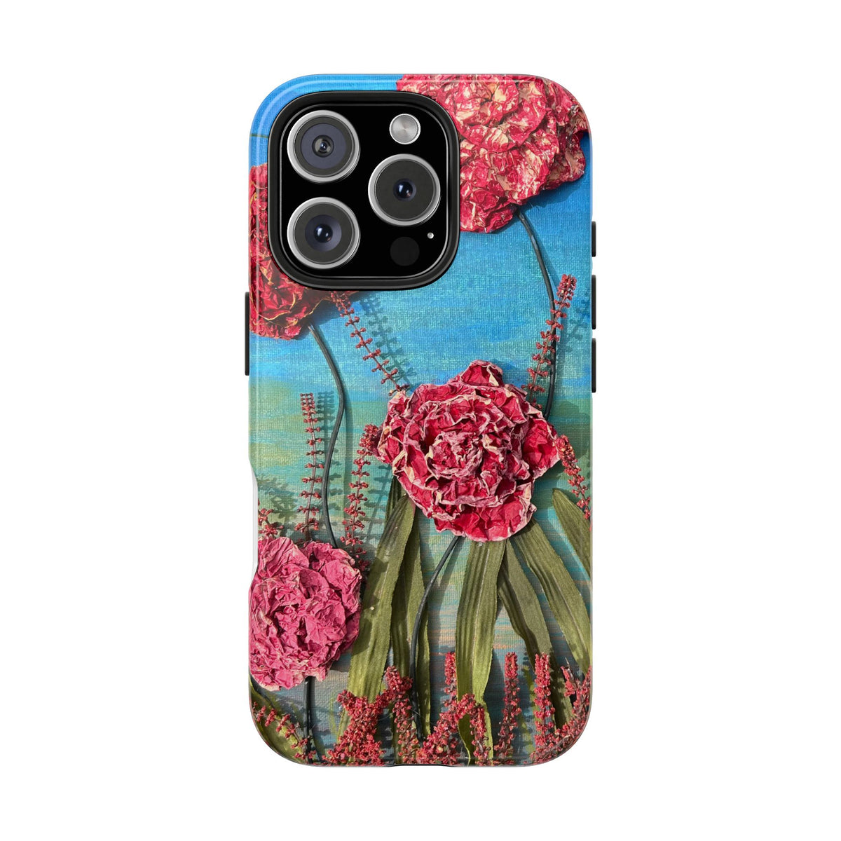 Pink Carnation Garden Tough Phone Case — Hand-Painted Floral, Faith-Inspired Protective Cover