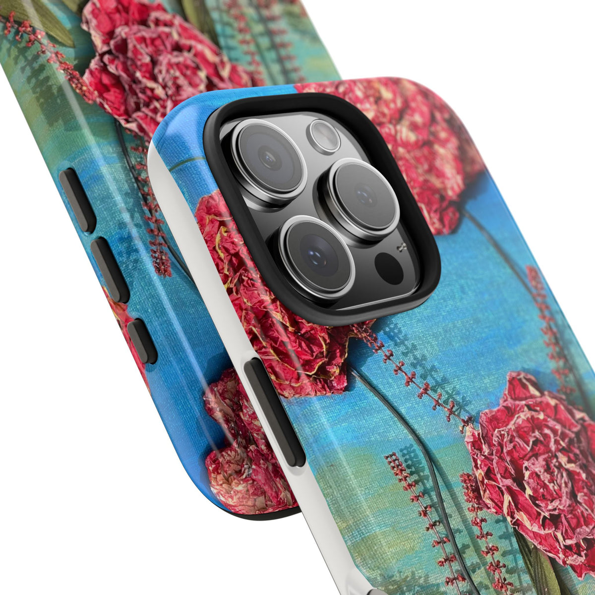 Pink Carnation Garden Tough Phone Case — Hand-Painted Floral, Faith-Inspired Protective Cover