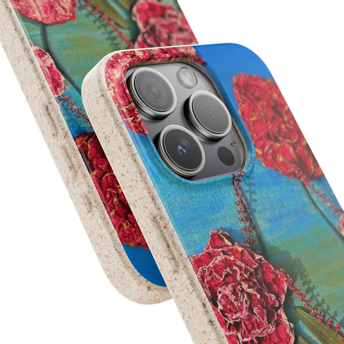 Biodegradable Floral Phone Case — Pink Carnation Eco-Friendly iPhone Cover