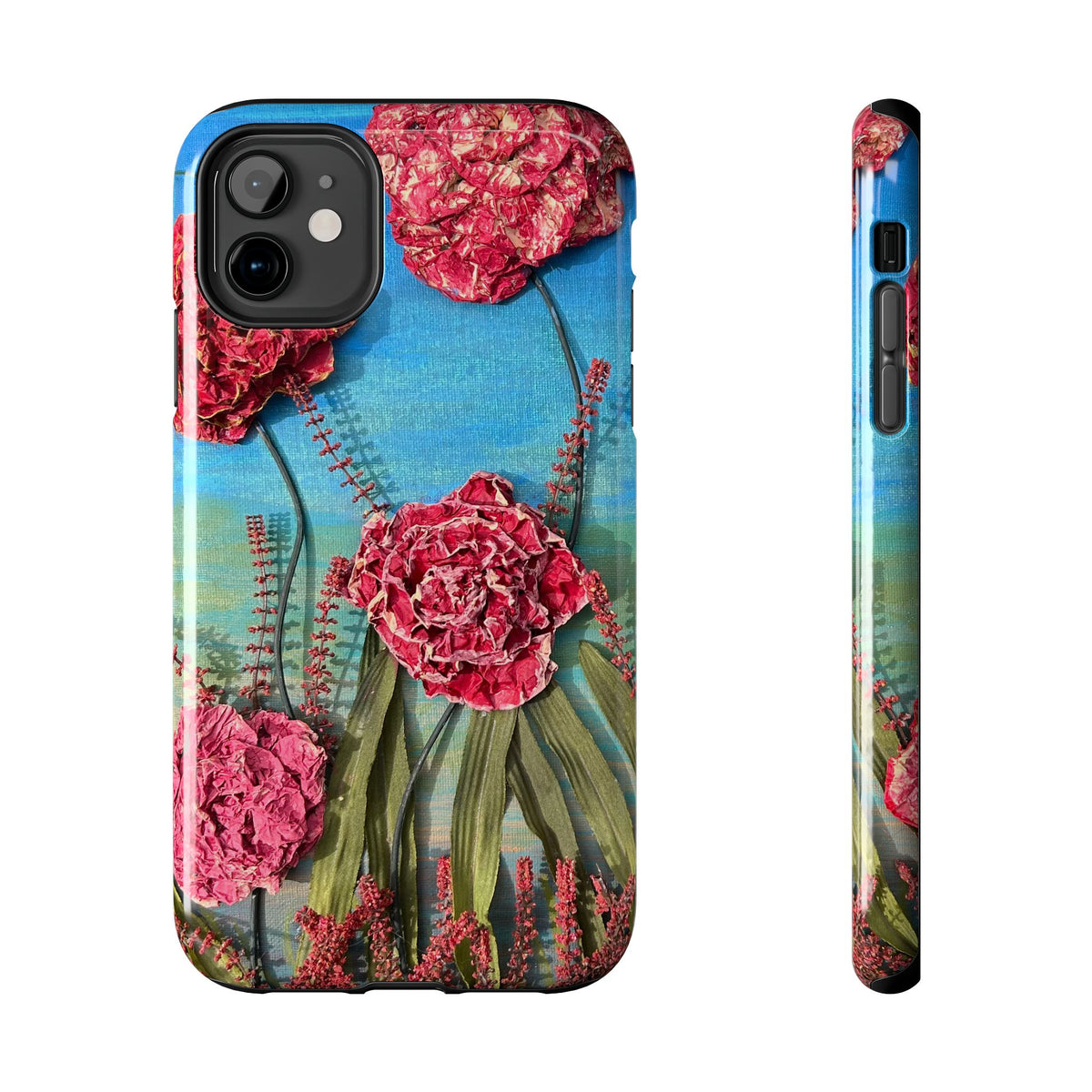 Pink Carnation Garden Tough Phone Case — Hand-Painted Floral, Faith-Inspired Protective Cover