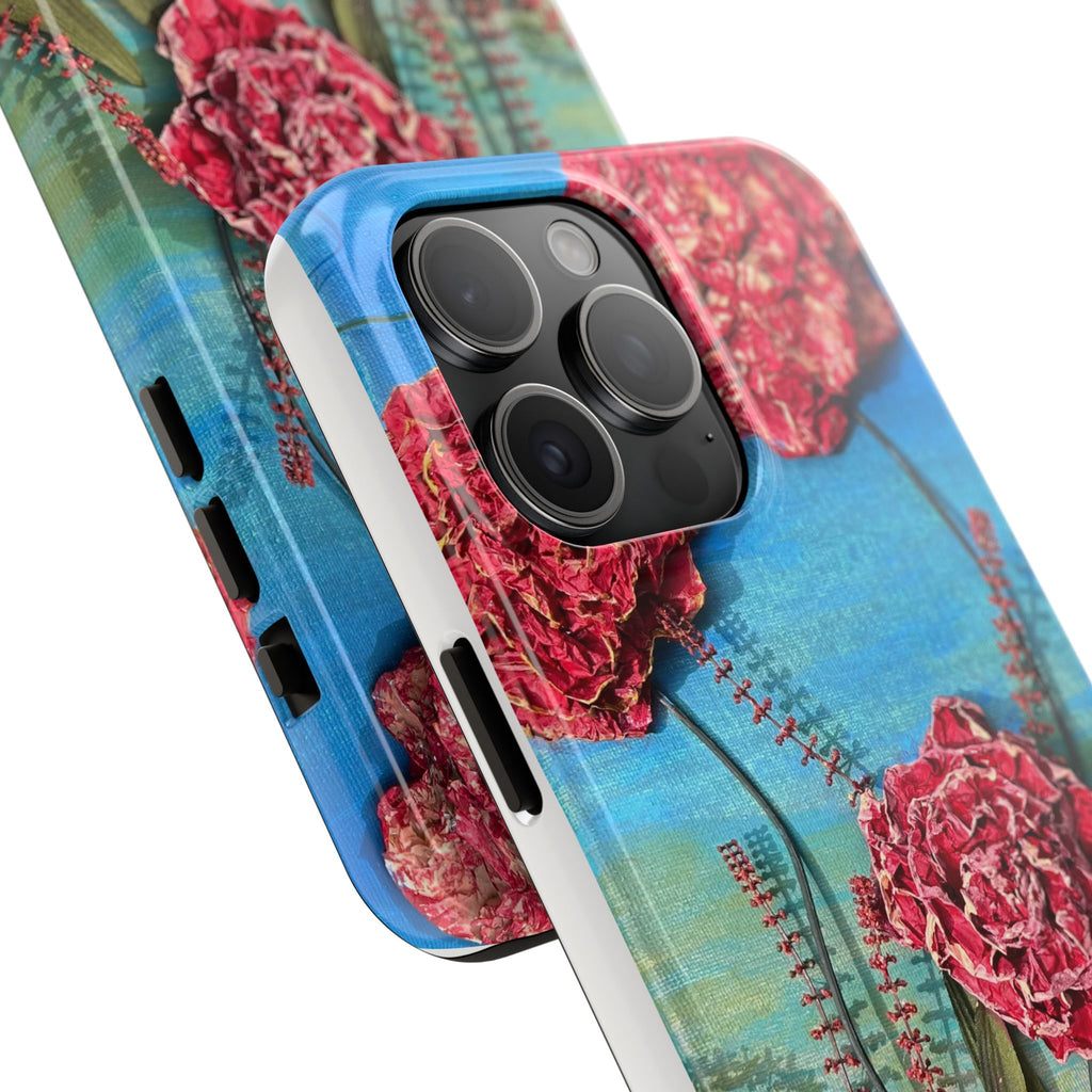 Pink Carnation Garden Tough Phone Case — Hand-Painted Floral, Faith-Inspired Protective Cover