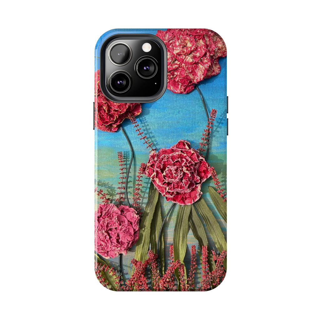 Pink Carnation Garden Tough Phone Case — Hand-Painted Floral, Faith-Inspired Protective Cover