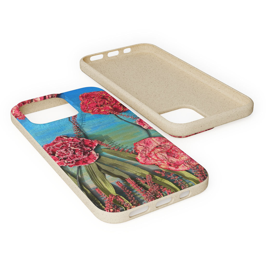 Biodegradable Floral Phone Case — Pink Carnation Eco-Friendly iPhone Cover