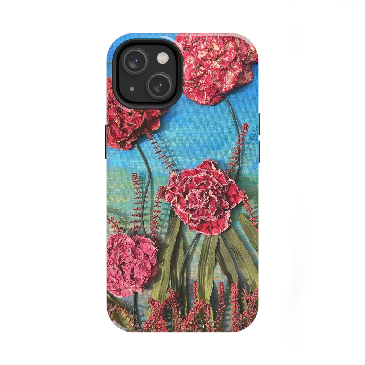 Pink Carnation Garden Tough Phone Case — Hand-Painted Floral, Faith-Inspired Protective Cover