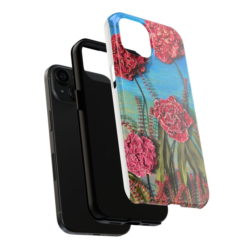 Pink Carnation Garden Tough Phone Case — Hand-Painted Floral, Faith-Inspired Protective Cover