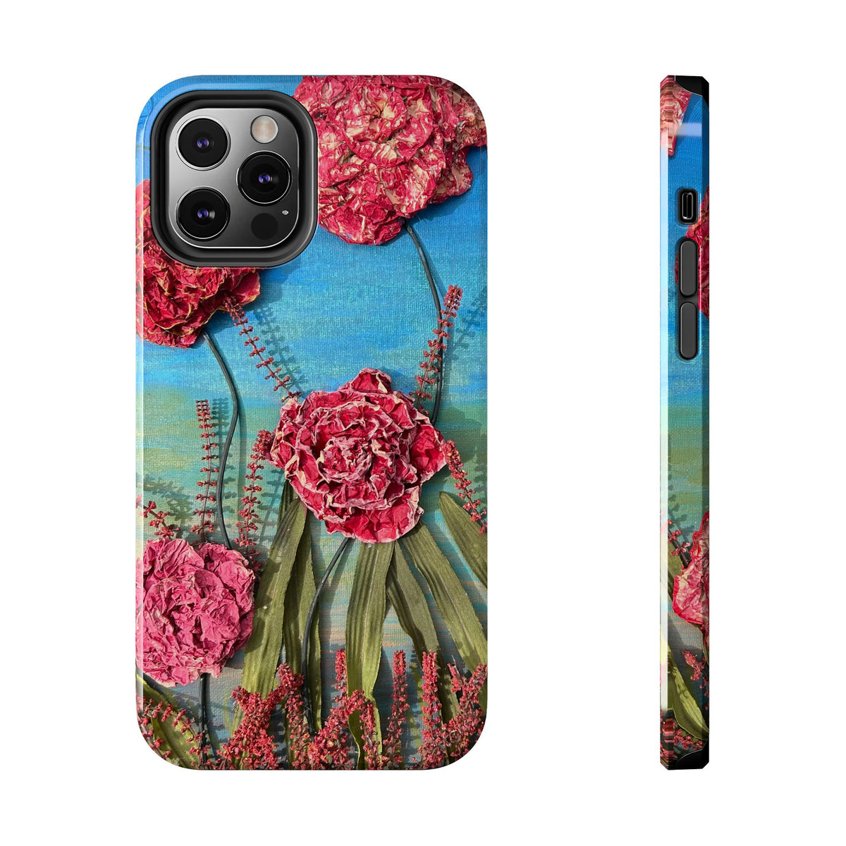 Pink Carnation Garden Tough Phone Case — Hand-Painted Floral, Faith-Inspired Protective Cover