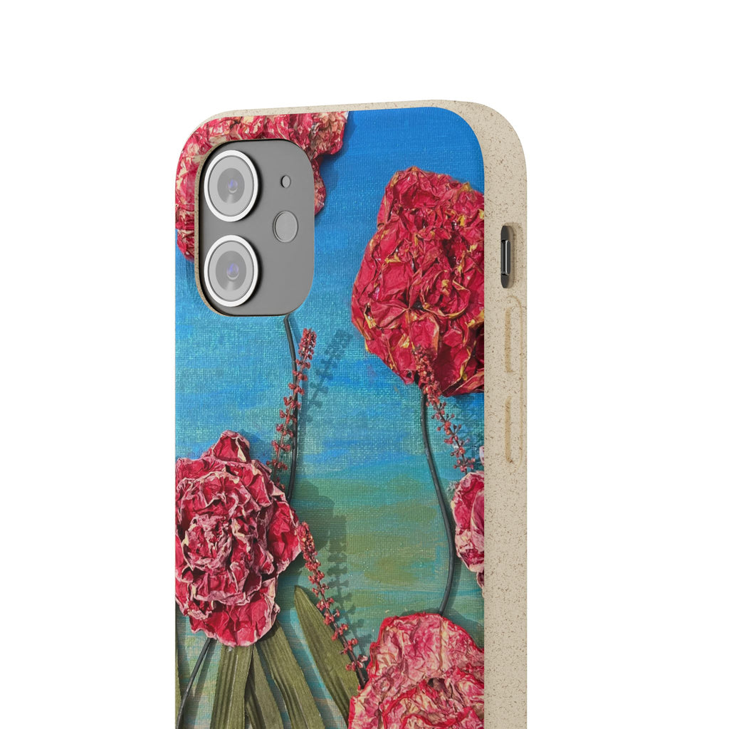Biodegradable Floral Phone Case — Pink Carnation Eco-Friendly iPhone Cover