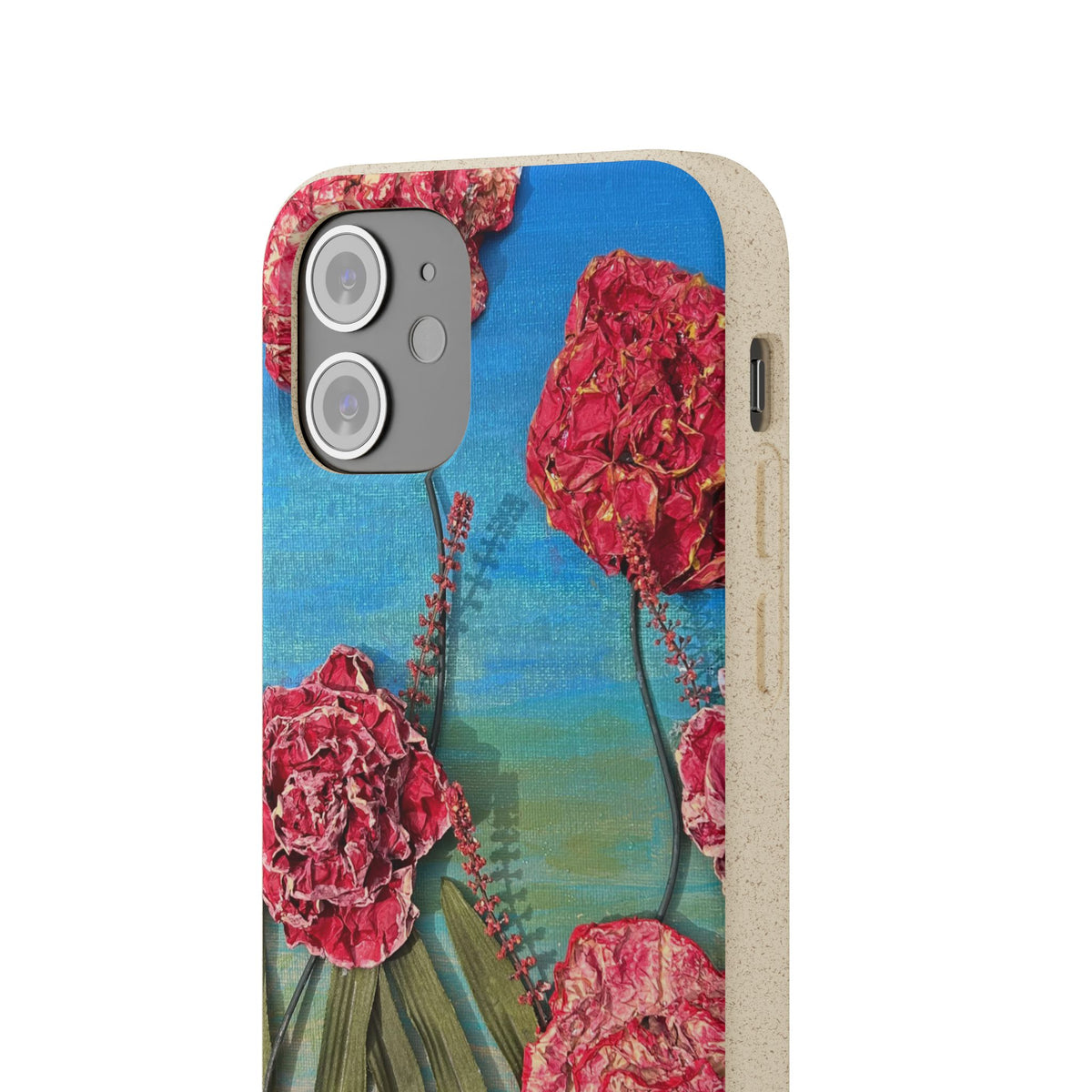 Biodegradable Floral Phone Case — Pink Carnation Eco-Friendly iPhone Cover