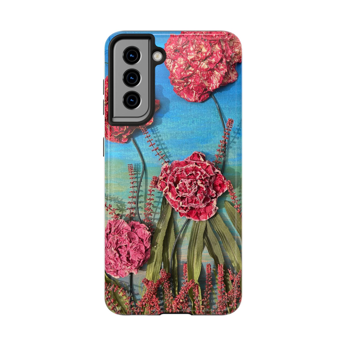 Pink Carnation Garden Tough Phone Case — Hand-Painted Floral, Faith-Inspired Protective Cover