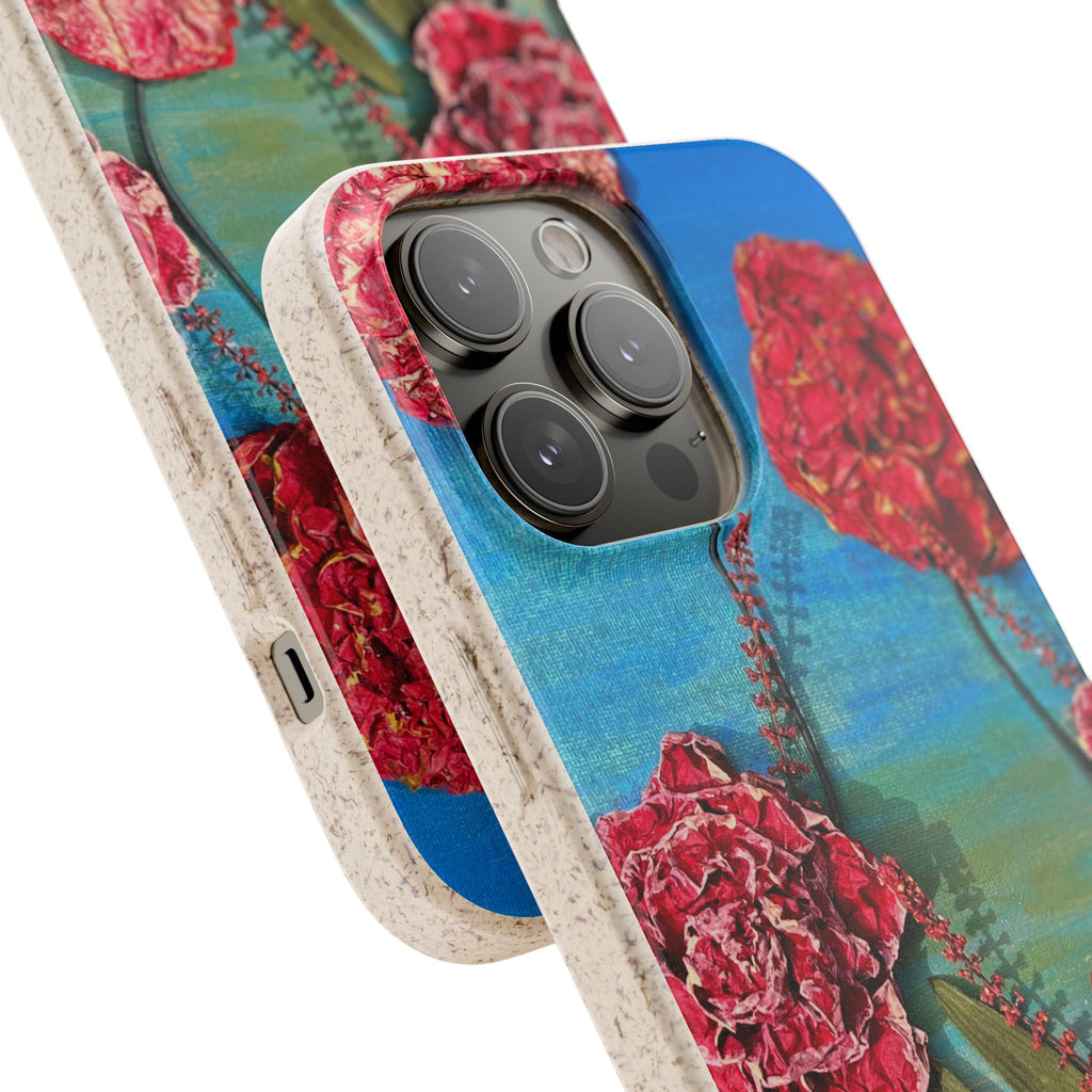 Biodegradable Floral Phone Case — Pink Carnation Eco-Friendly iPhone Cover