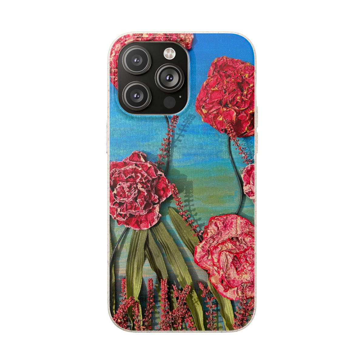 Biodegradable Floral Phone Case — Pink Carnation Eco-Friendly iPhone Cover