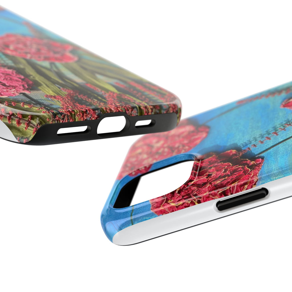 Pink Carnation Garden Tough Phone Case — Hand-Painted Floral, Faith-Inspired Protective Cover