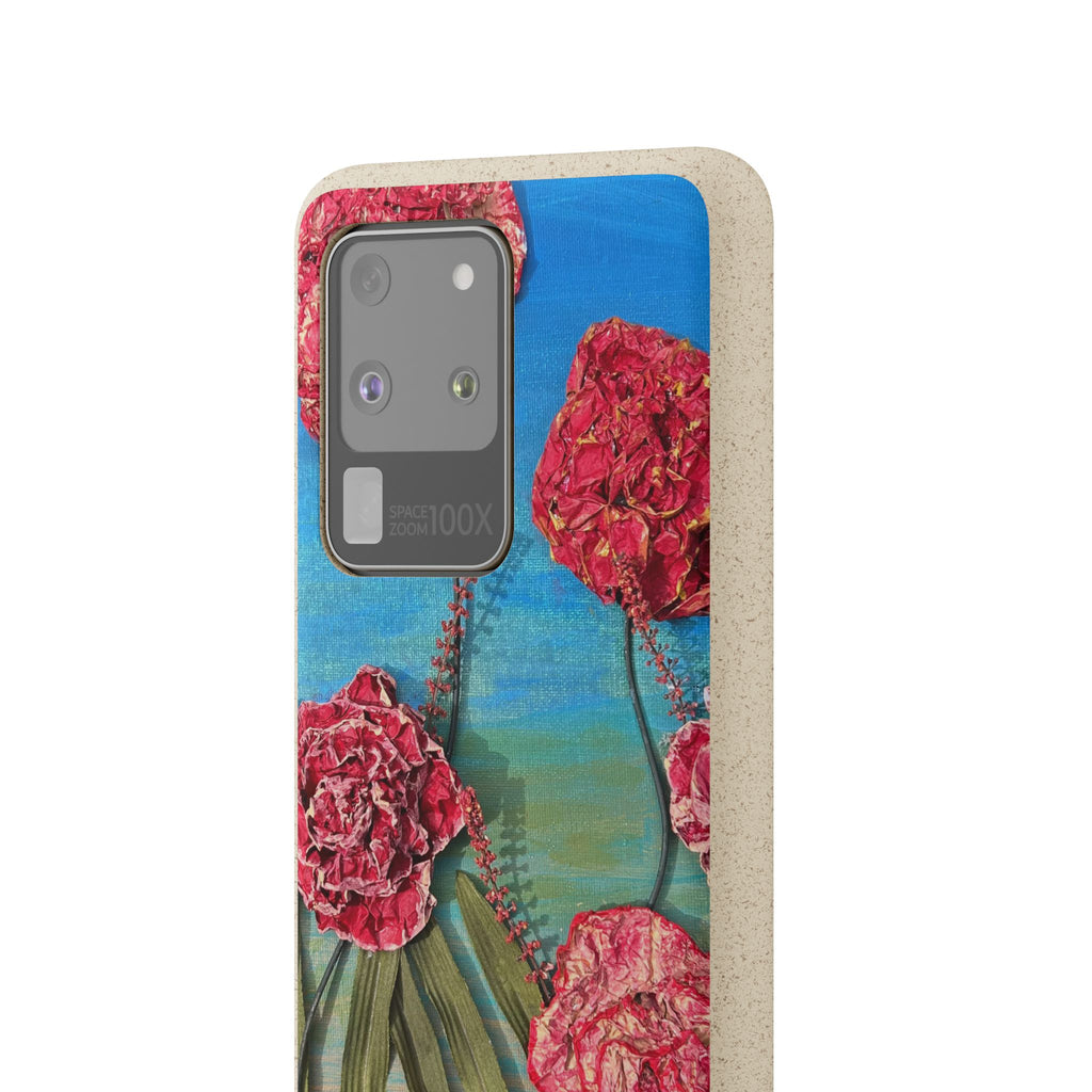 Biodegradable Floral Phone Case — Pink Carnation Eco-Friendly iPhone Cover