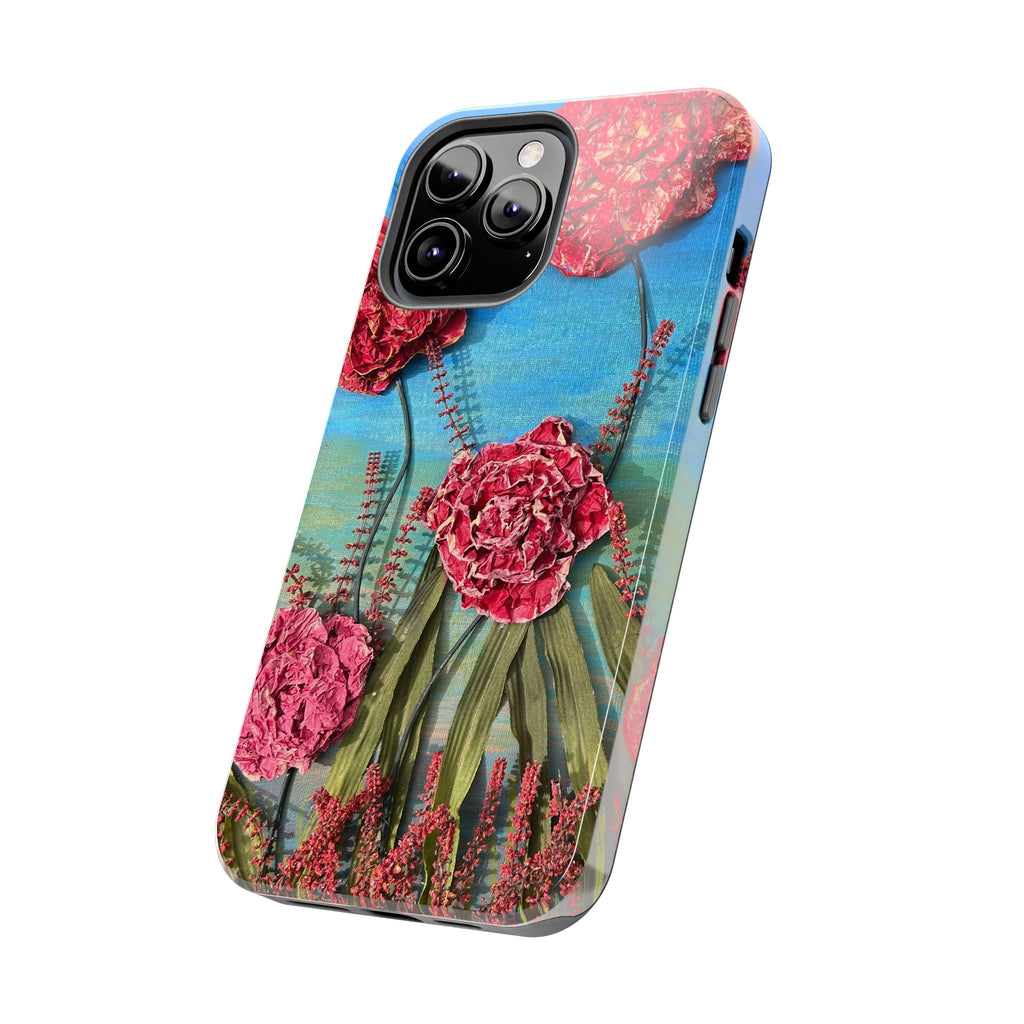 Pink Carnation Garden Tough Phone Case — Hand-Painted Floral, Faith-Inspired Protective Cover