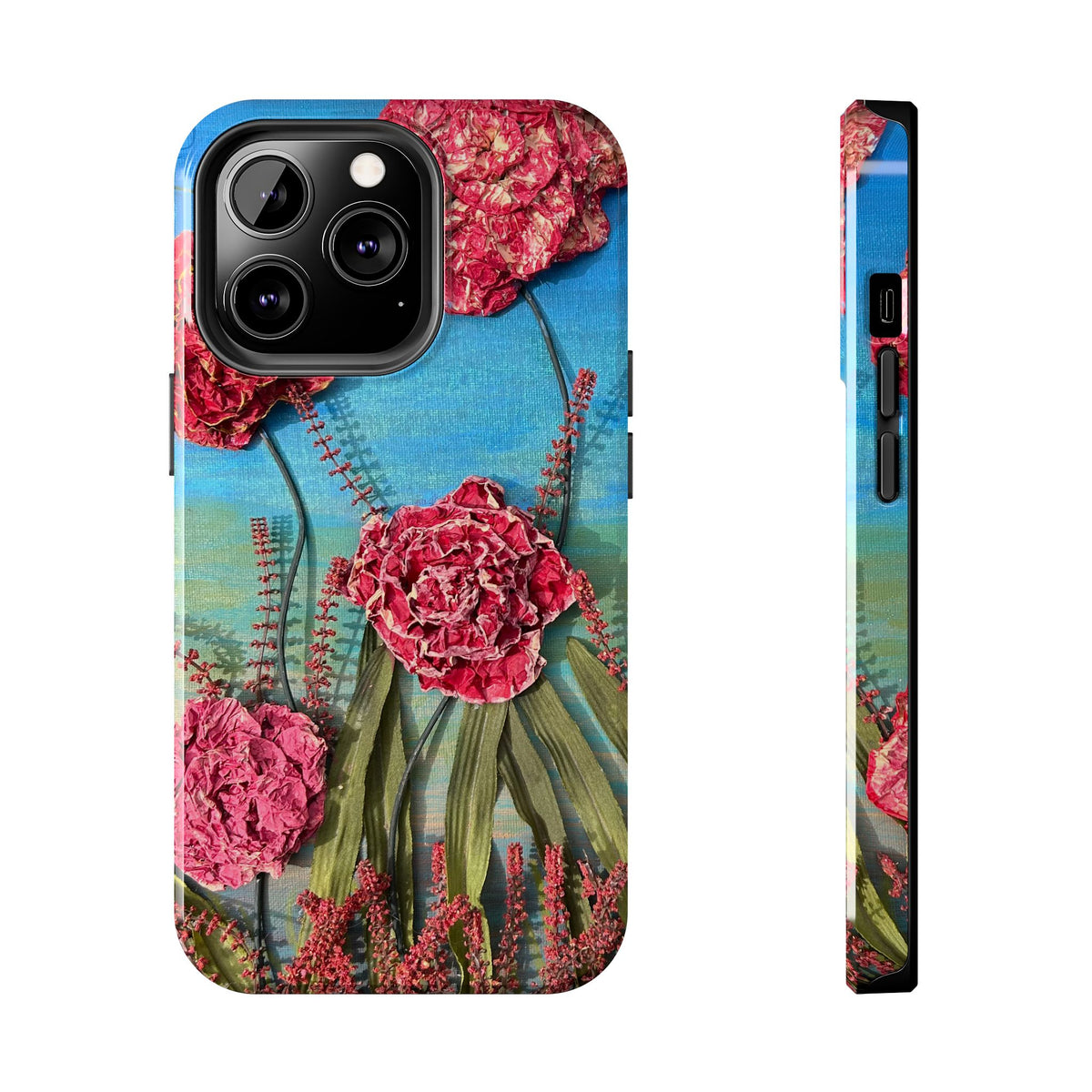 Pink Carnation Garden Tough Phone Case — Hand-Painted Floral, Faith-Inspired Protective Cover