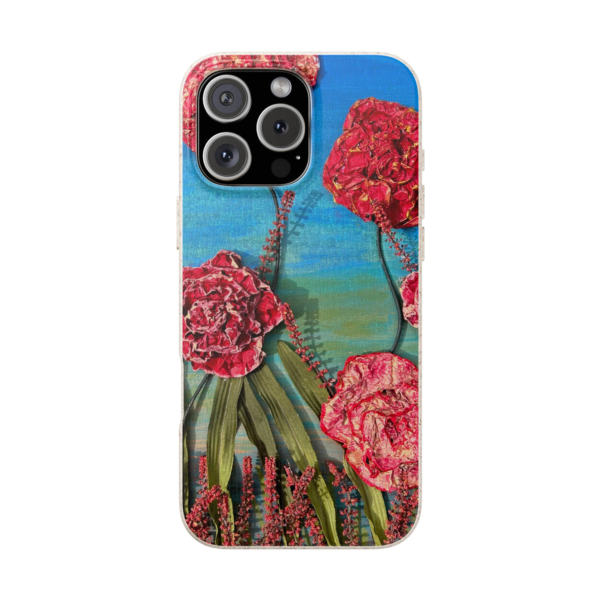 Biodegradable Floral Phone Case — Pink Carnation Eco-Friendly iPhone Cover