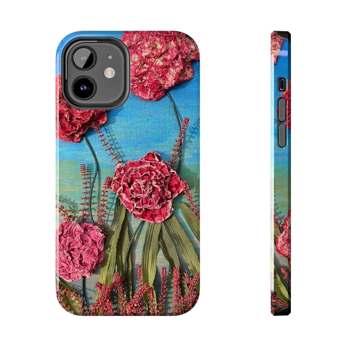Pink Carnation Garden Tough Phone Case — Hand-Painted Floral, Faith-Inspired Protective Cover