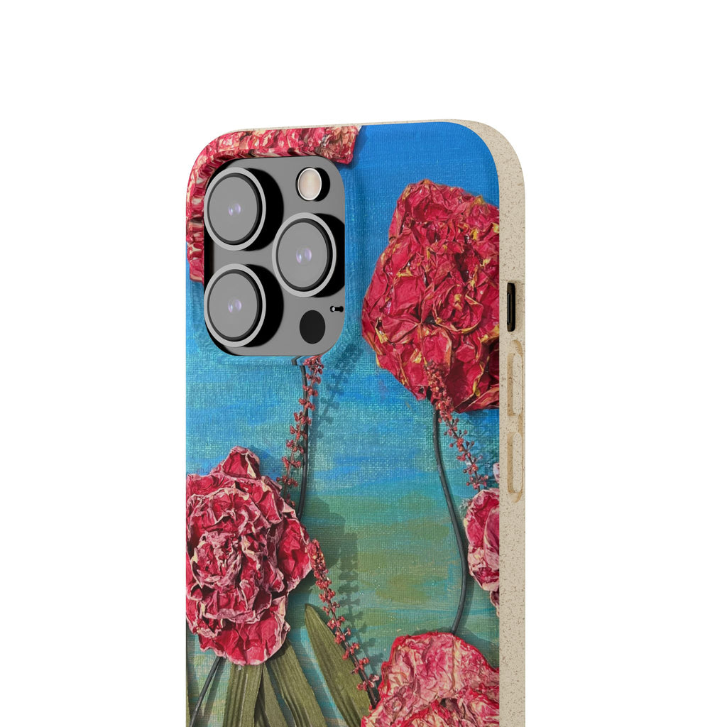Biodegradable Floral Phone Case — Pink Carnation Eco-Friendly iPhone Cover