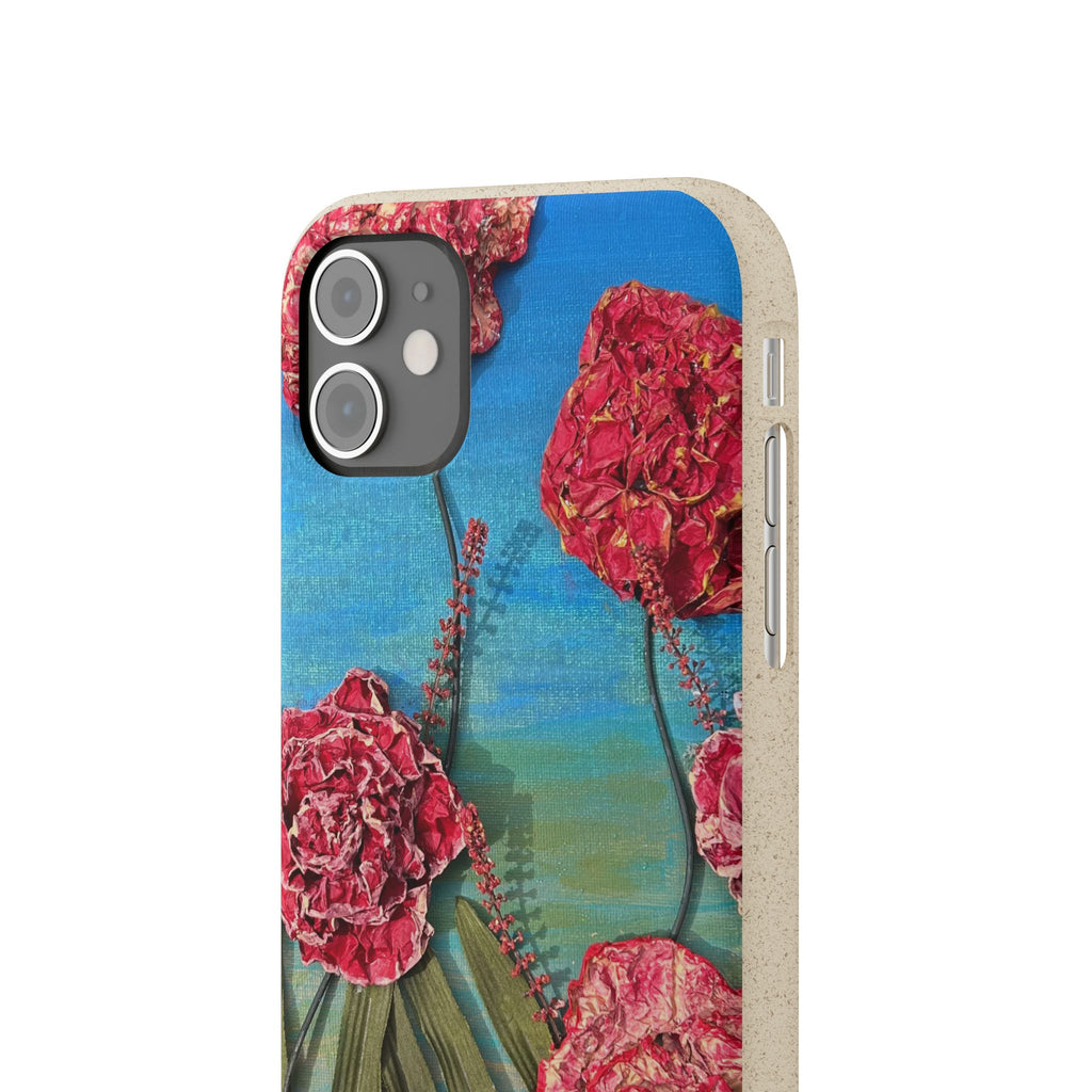 Biodegradable Floral Phone Case — Pink Carnation Eco-Friendly iPhone Cover