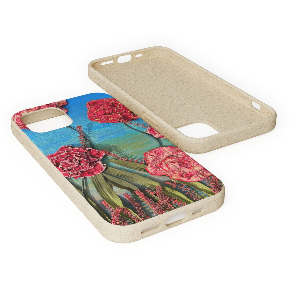Biodegradable Floral Phone Case — Pink Carnation Eco-Friendly iPhone Cover