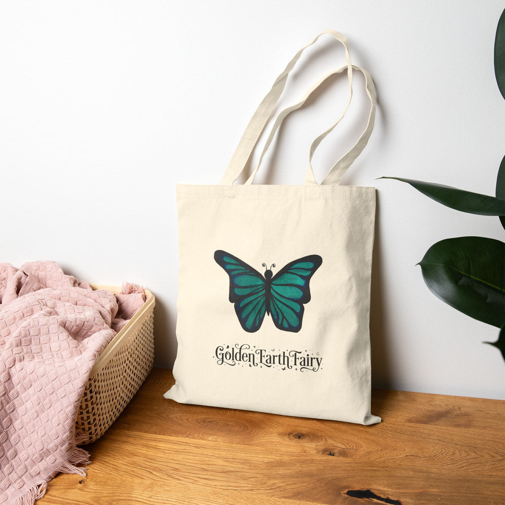 Butterfly "Golden Earth Fairy" Eco-Friendly Tote Bag