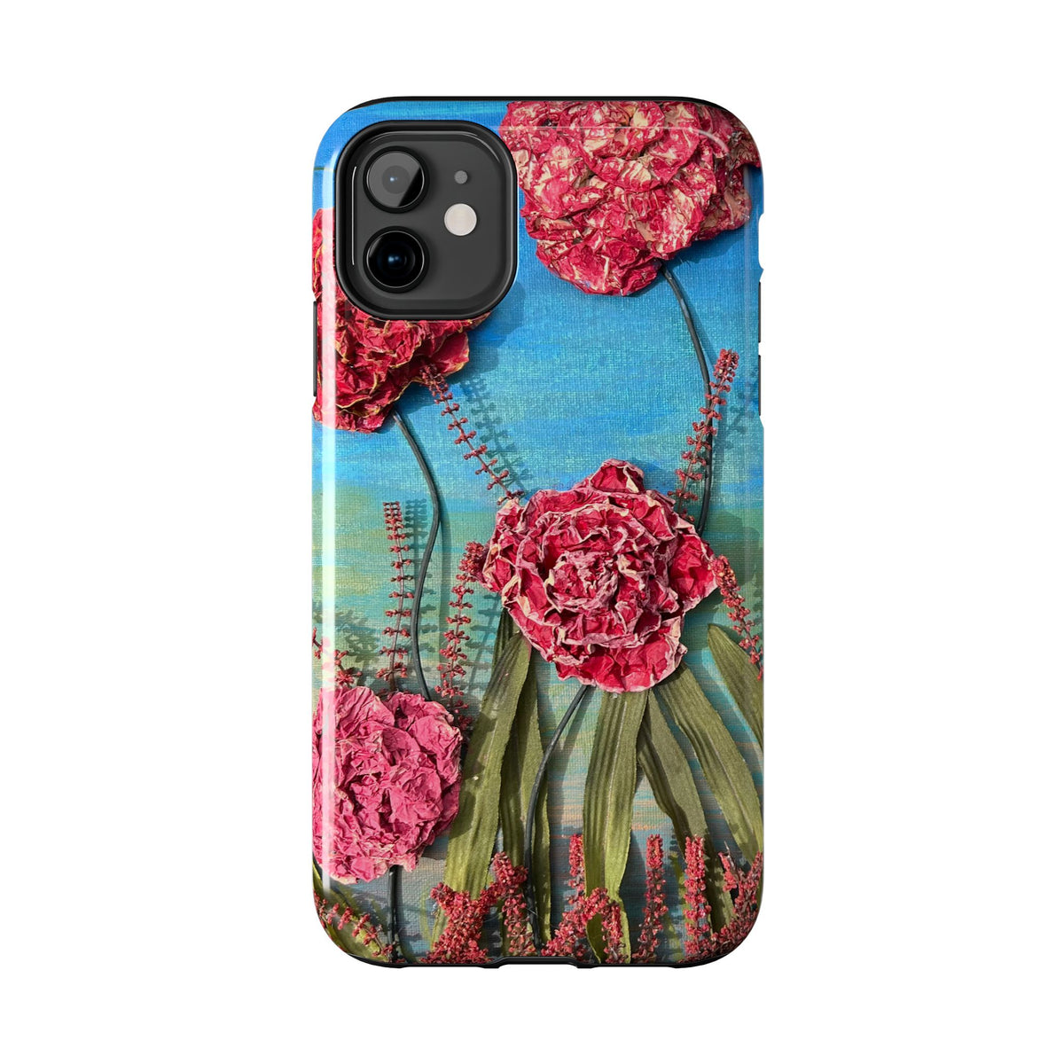 Pink Carnation Garden Tough Phone Case — Hand-Painted Floral, Faith-Inspired Protective Cover