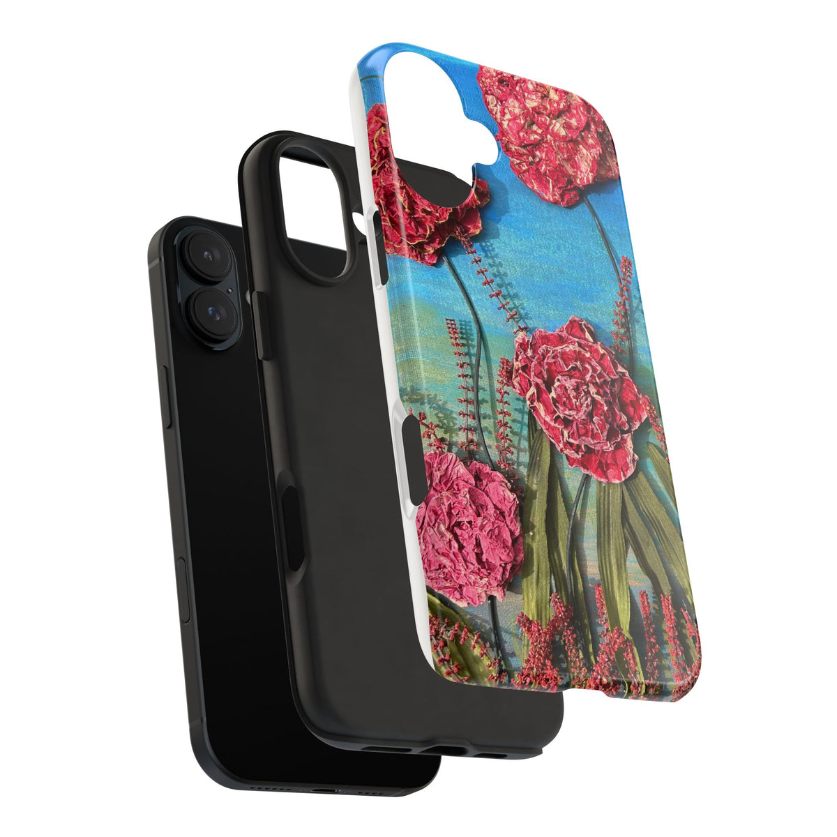 Pink Carnation Garden Tough Phone Case — Hand-Painted Floral, Faith-Inspired Protective Cover