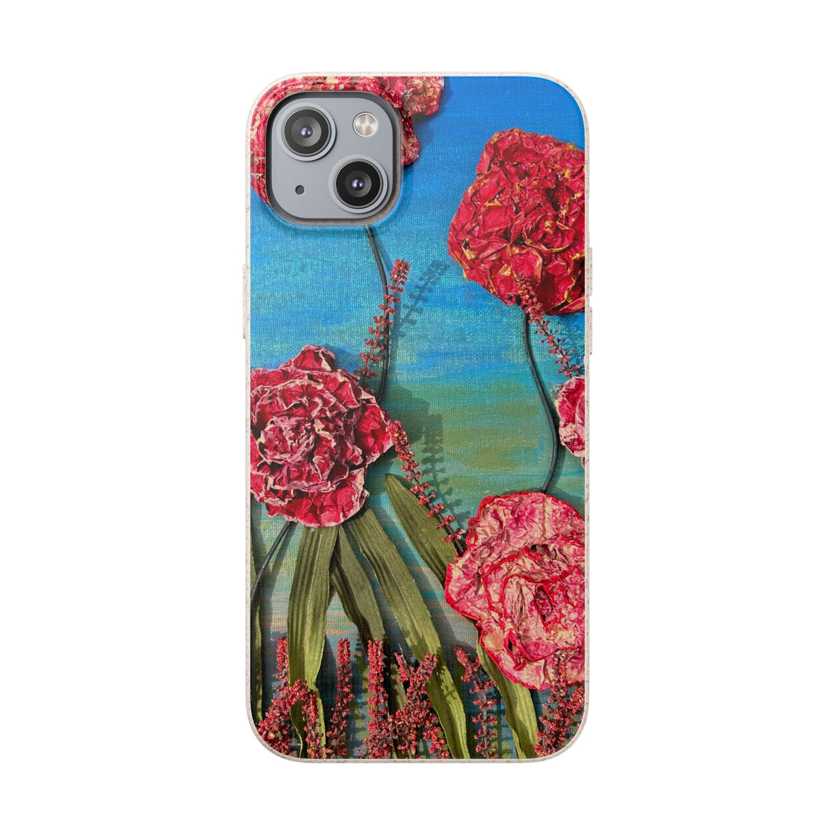 Biodegradable Floral Phone Case — Pink Carnation Eco-Friendly iPhone Cover