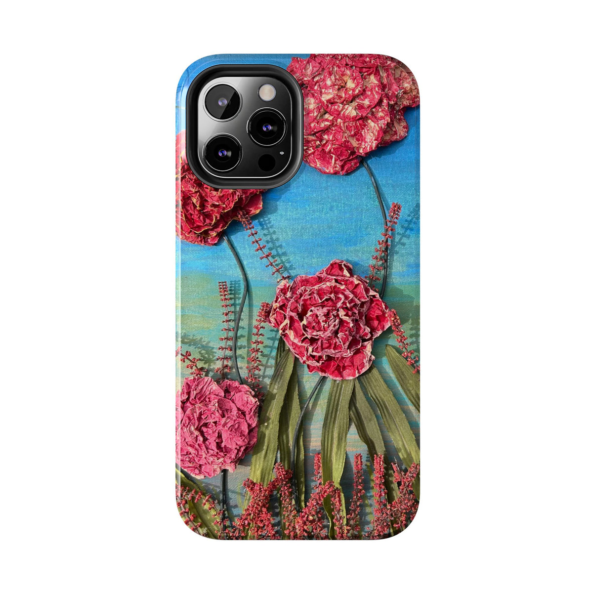 Pink Carnation Garden Tough Phone Case — Hand-Painted Floral, Faith-Inspired Protective Cover