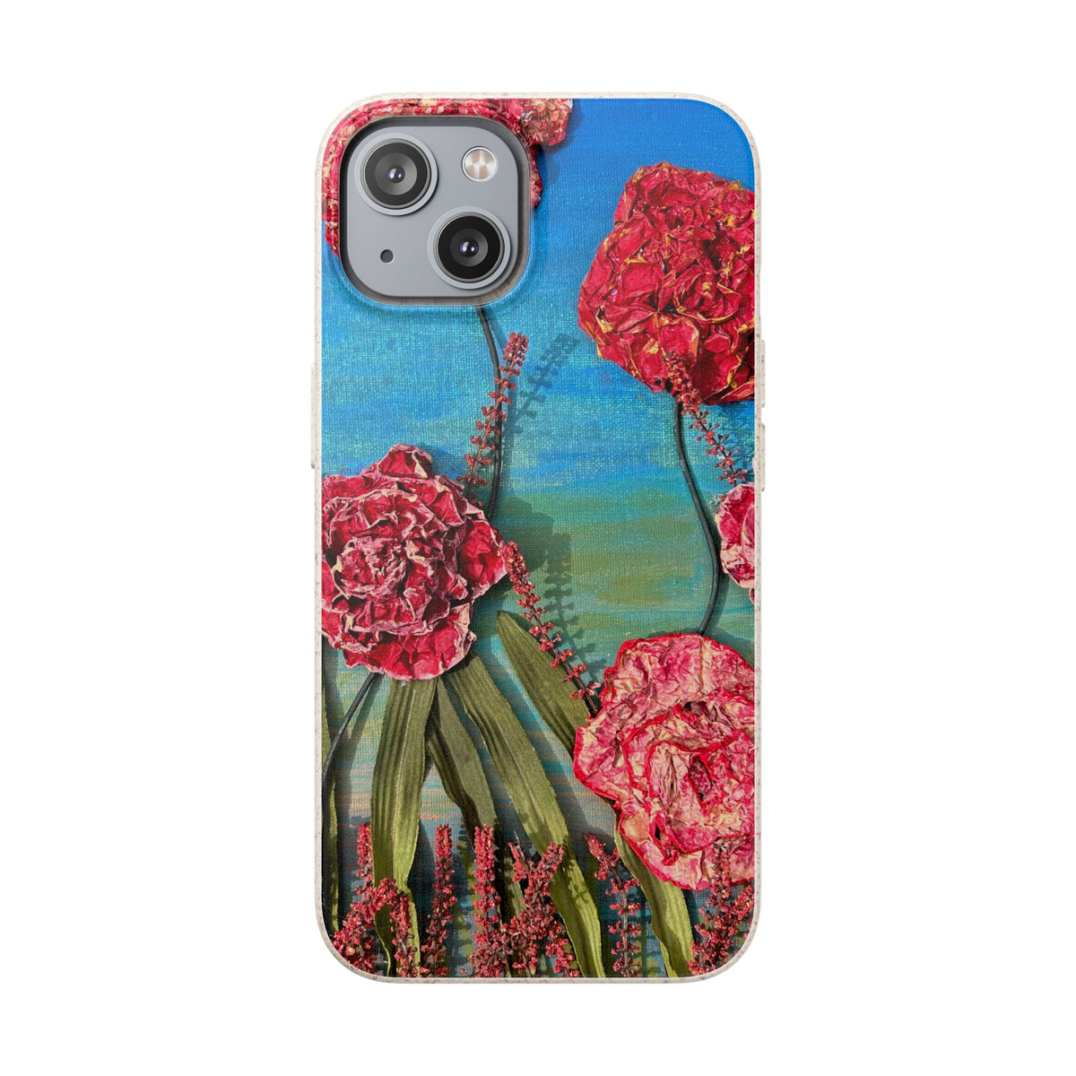 Biodegradable Floral Phone Case — Pink Carnation Eco-Friendly iPhone Cover