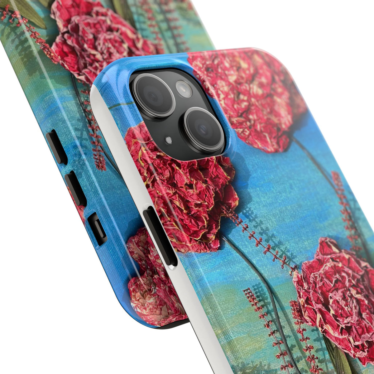Pink Carnation Garden Tough Phone Case — Hand-Painted Floral, Faith-Inspired Protective Cover