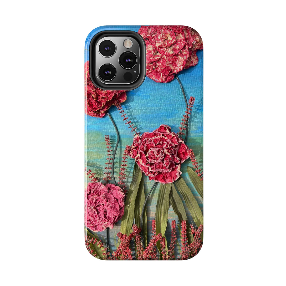 Pink Carnation Garden Tough Phone Case — Hand-Painted Floral, Faith-Inspired Protective Cover