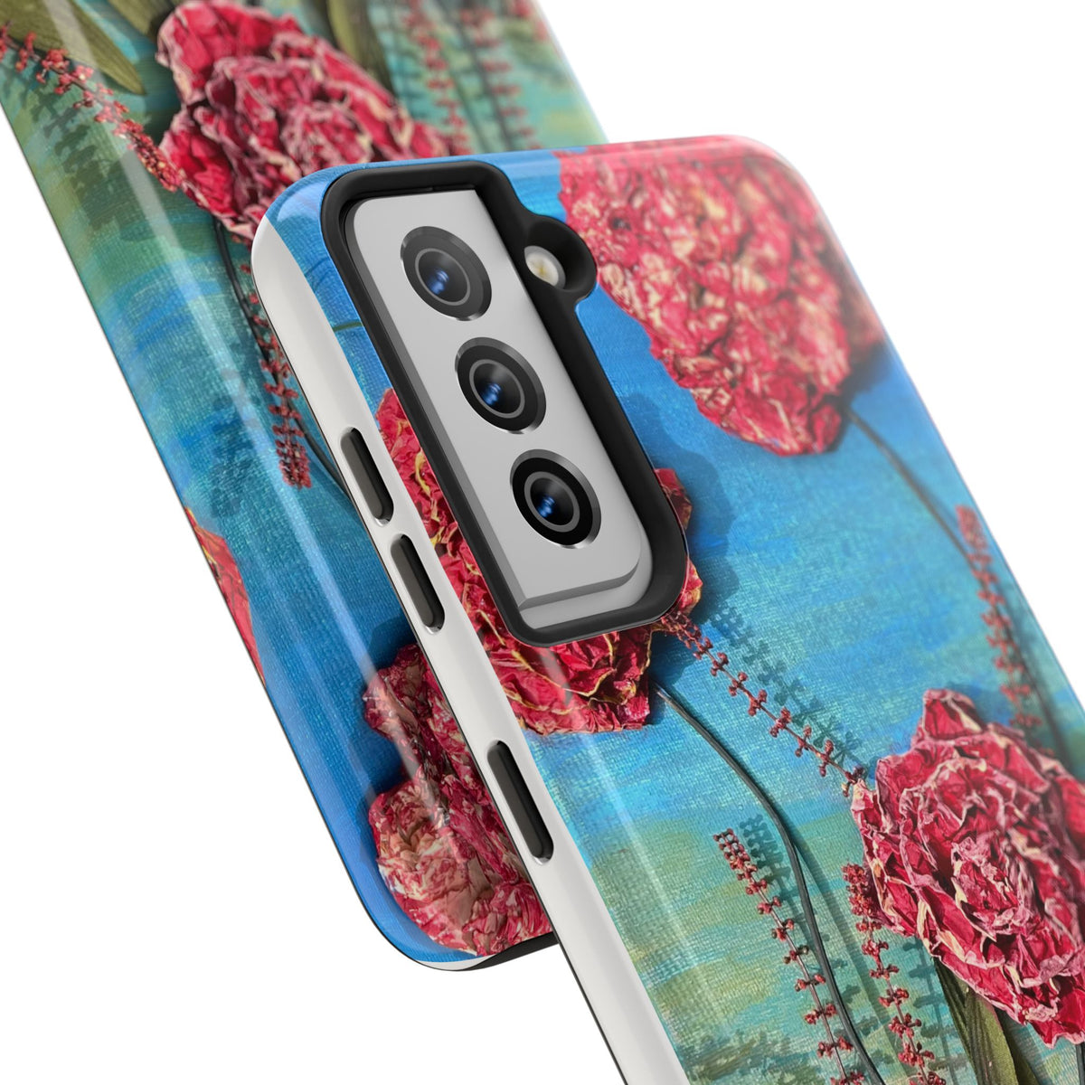 Pink Carnation Garden Tough Phone Case — Hand-Painted Floral, Faith-Inspired Protective Cover