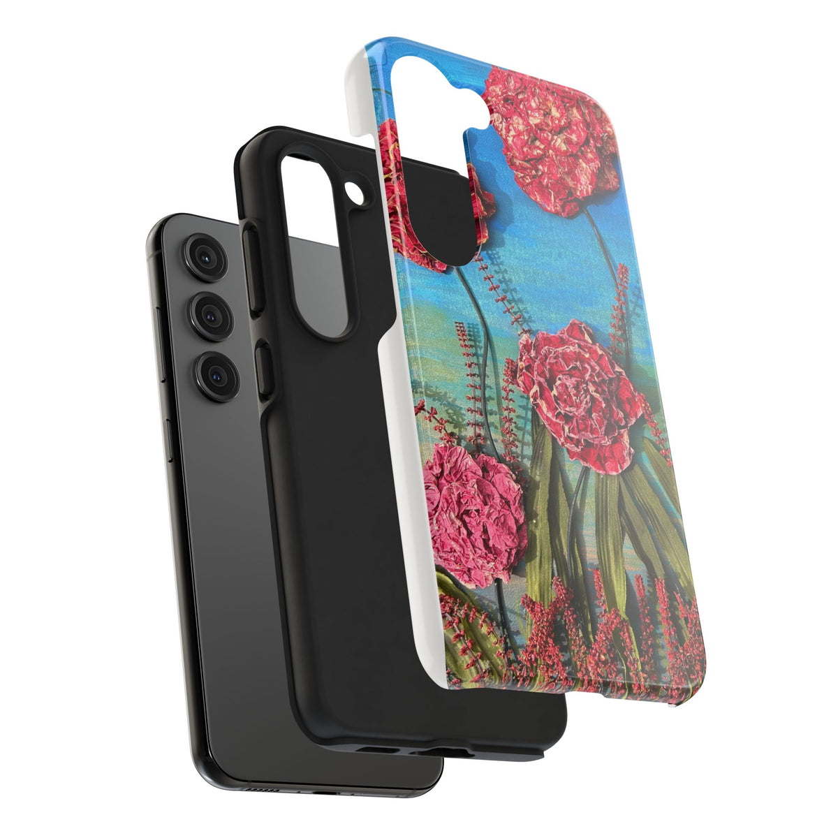 Pink Carnation Garden Tough Phone Case — Hand-Painted Floral, Faith-Inspired Protective Cover