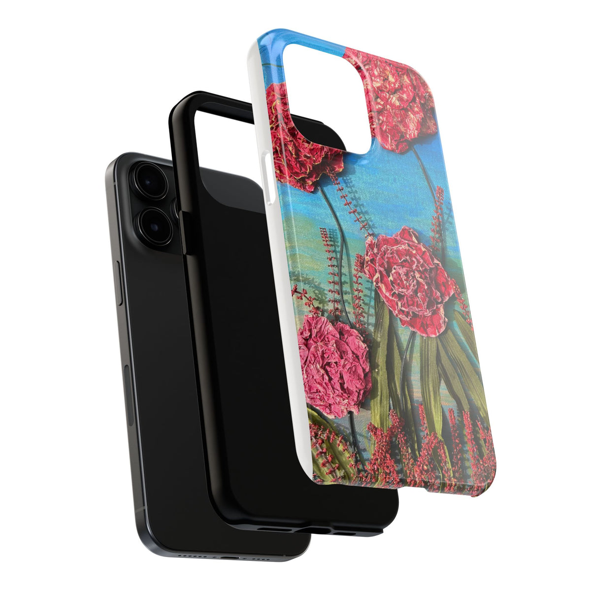 Pink Carnation Garden Tough Phone Case — Hand-Painted Floral, Faith-Inspired Protective Cover