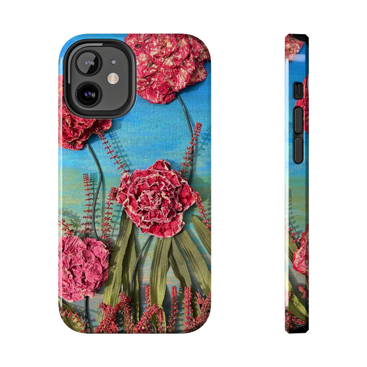 Pink Carnation Garden Tough Phone Case — Hand-Painted Floral, Faith-Inspired Protective Cover