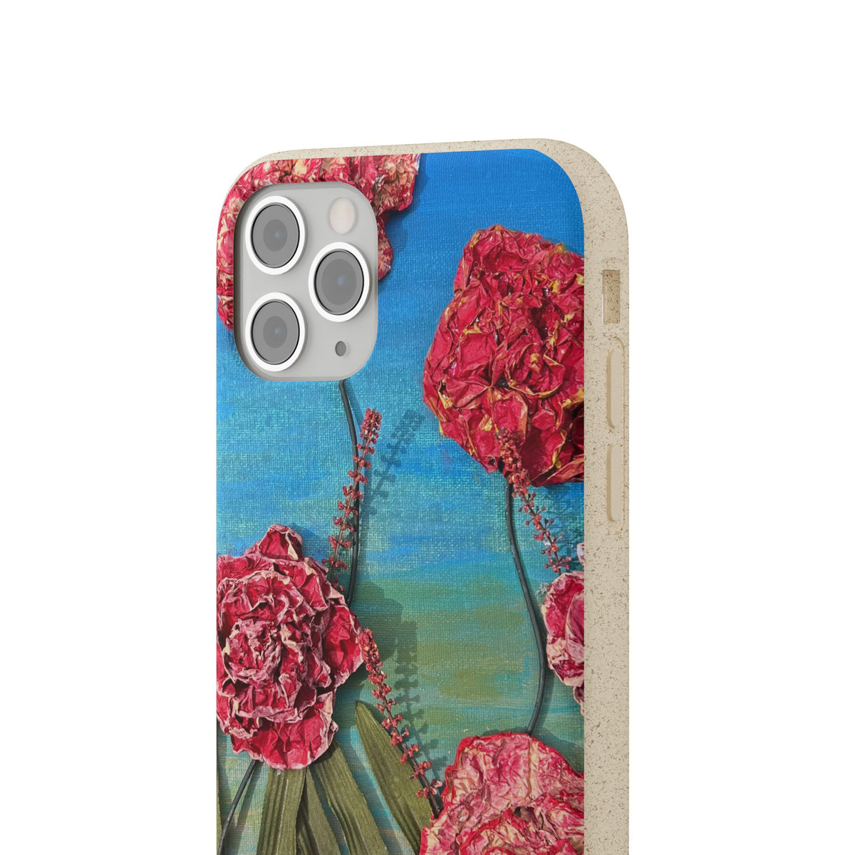 Biodegradable Floral Phone Case — Pink Carnation Eco-Friendly iPhone Cover