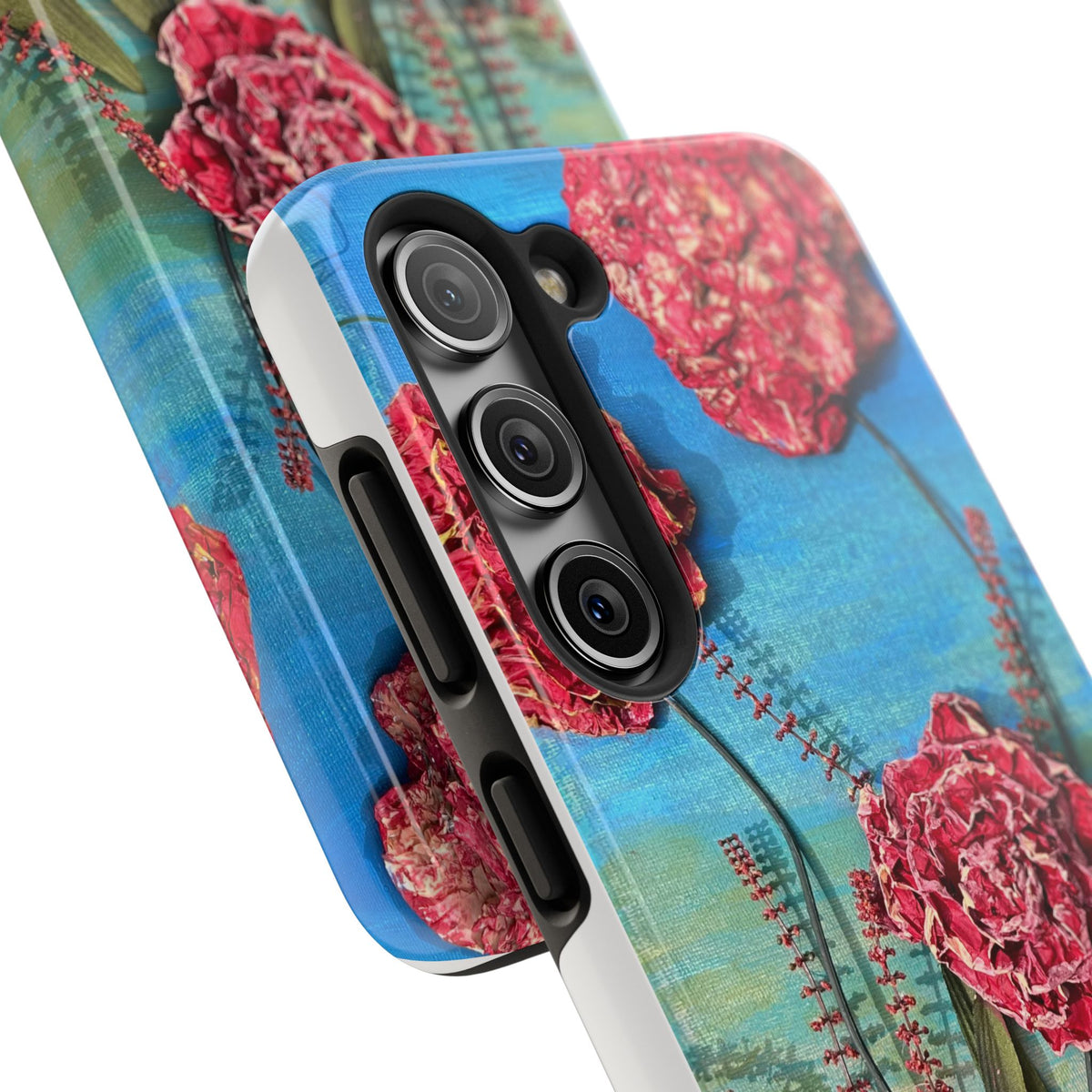 Pink Carnation Garden Tough Phone Case — Hand-Painted Floral, Faith-Inspired Protective Cover
