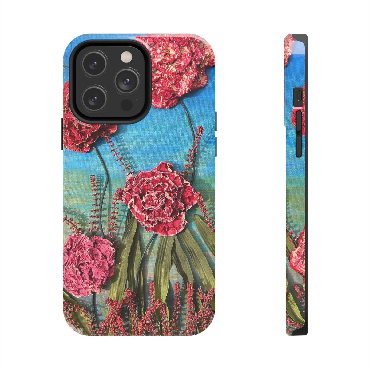 Pink Carnation Garden Tough Phone Case — Hand-Painted Floral, Faith-Inspired Protective Cover