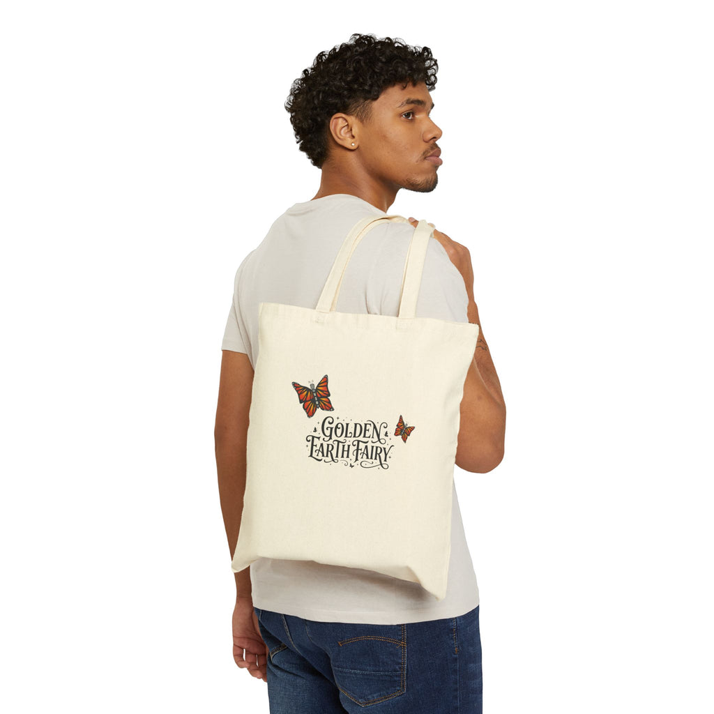 Golden Earth Fairy Eco Cotton Canvas Bag