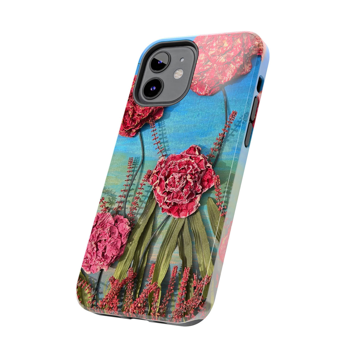 Pink Carnation Garden Tough Phone Case — Hand-Painted Floral, Faith-Inspired Protective Cover